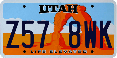 UT license plate Z578WK