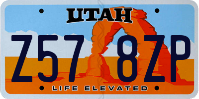 UT license plate Z578ZP