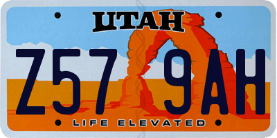 UT license plate Z579AH