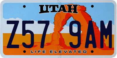 UT license plate Z579AM