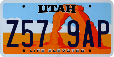 UT license plate Z579AP