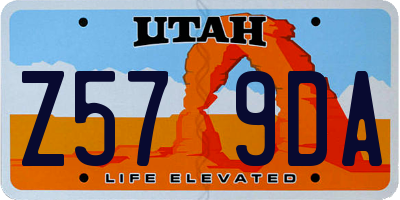 UT license plate Z579DA
