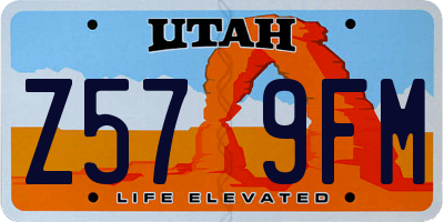 UT license plate Z579FM