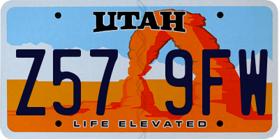 UT license plate Z579FW