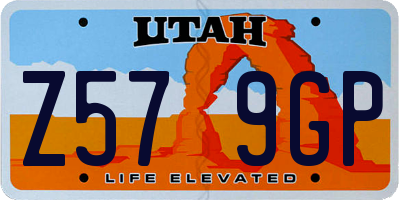 UT license plate Z579GP