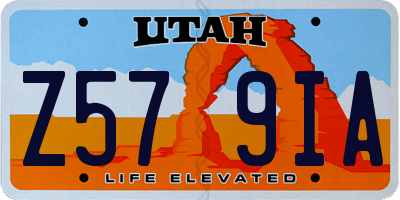 UT license plate Z579IA