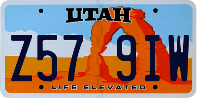 UT license plate Z579IW