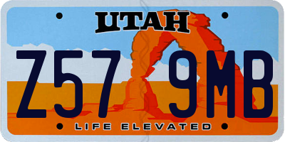 UT license plate Z579MB