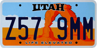 UT license plate Z579MM