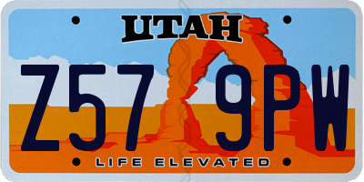 UT license plate Z579PW