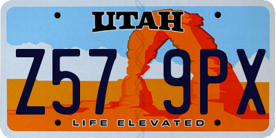 UT license plate Z579PX
