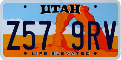 UT license plate Z579RV