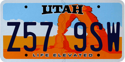 UT license plate Z579SW