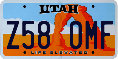 UT license plate Z580MF