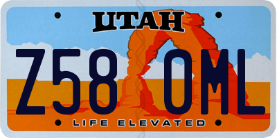 UT license plate Z580ML