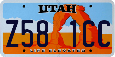 UT license plate Z581CC