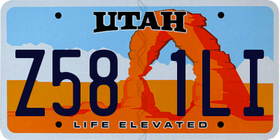 UT license plate Z581LI