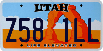 UT license plate Z581LL