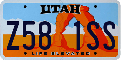 UT license plate Z581SS