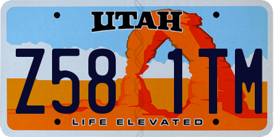 UT license plate Z581TM