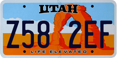UT license plate Z582EF