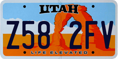 UT license plate Z582FV