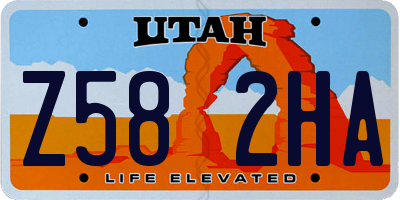 UT license plate Z582HA