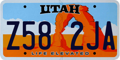 UT license plate Z582JA