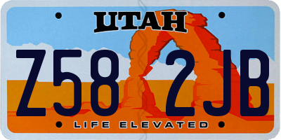 UT license plate Z582JB