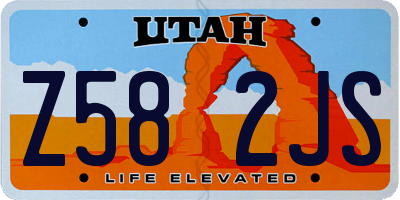 UT license plate Z582JS