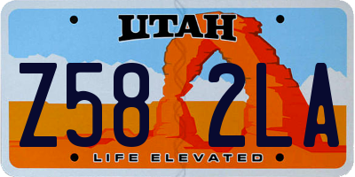 UT license plate Z582LA