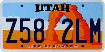 UT license plate Z582LM