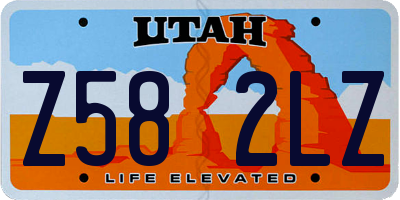 UT license plate Z582LZ