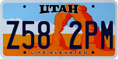 UT license plate Z582PM