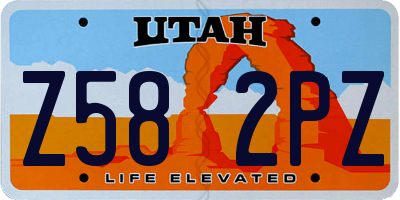 UT license plate Z582PZ