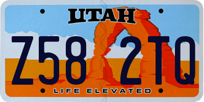 UT license plate Z582TQ