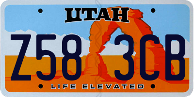 UT license plate Z583CB