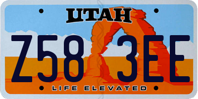 UT license plate Z583EE