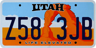 UT license plate Z583JB
