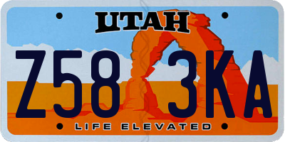 UT license plate Z583KA