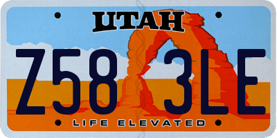 UT license plate Z583LE