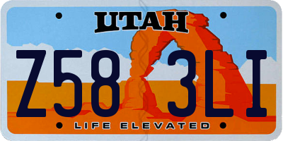 UT license plate Z583LI