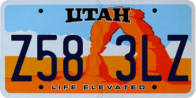 UT license plate Z583LZ