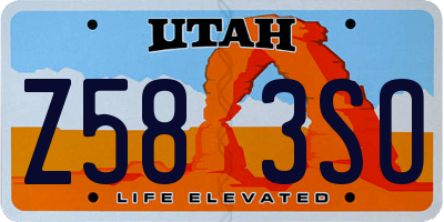 UT license plate Z583SO
