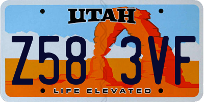 UT license plate Z583VF