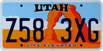 UT license plate Z583XG
