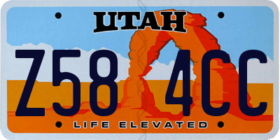 UT license plate Z584CC