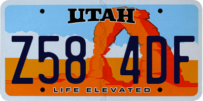 UT license plate Z584DF