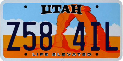 UT license plate Z584IL