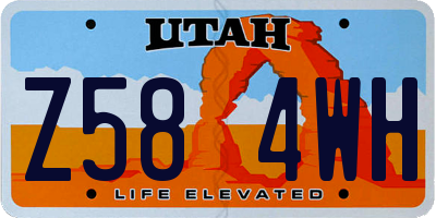 UT license plate Z584WH